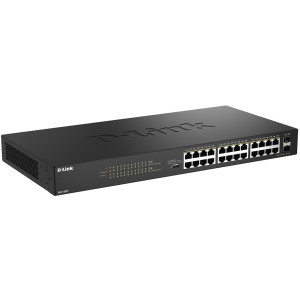 D-Link DGS-1026P 18-Port Ethernet Switch, 16 Gigabit PoE, 2 Gigabit SFP, 52Gbps switching capacity